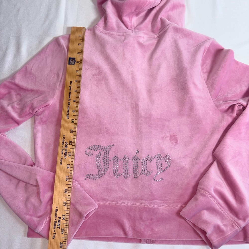Juicy Couture Velour Tracksuit Large Rose Pink NEW Rhinestone Logo Y2K Set - Picture 9 of 11